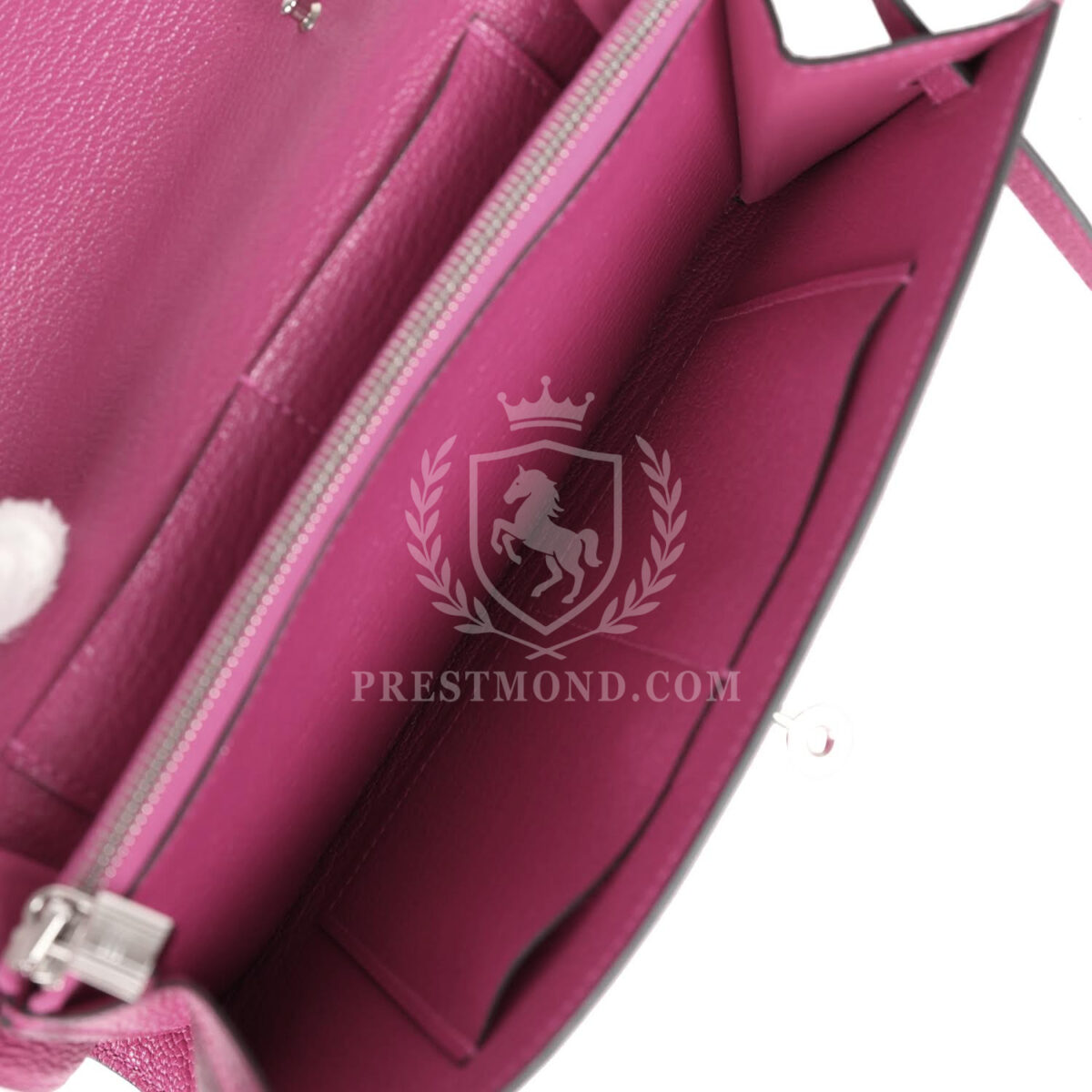 Hermes Kelly Wallet To Go Rose Pourpre Chevre PHW — изображение 8