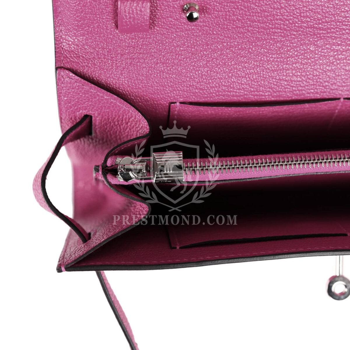 Hermes Kelly Wallet To Go Rose Pourpre Chevre PHW — изображение 9