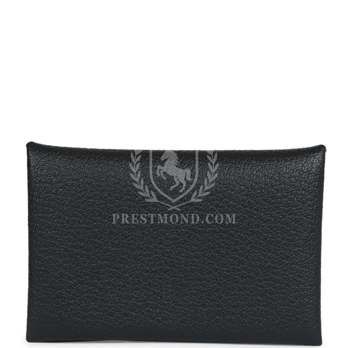 Hermes Calvi Card Holder Black Verso Chevre PHW — изображение 4