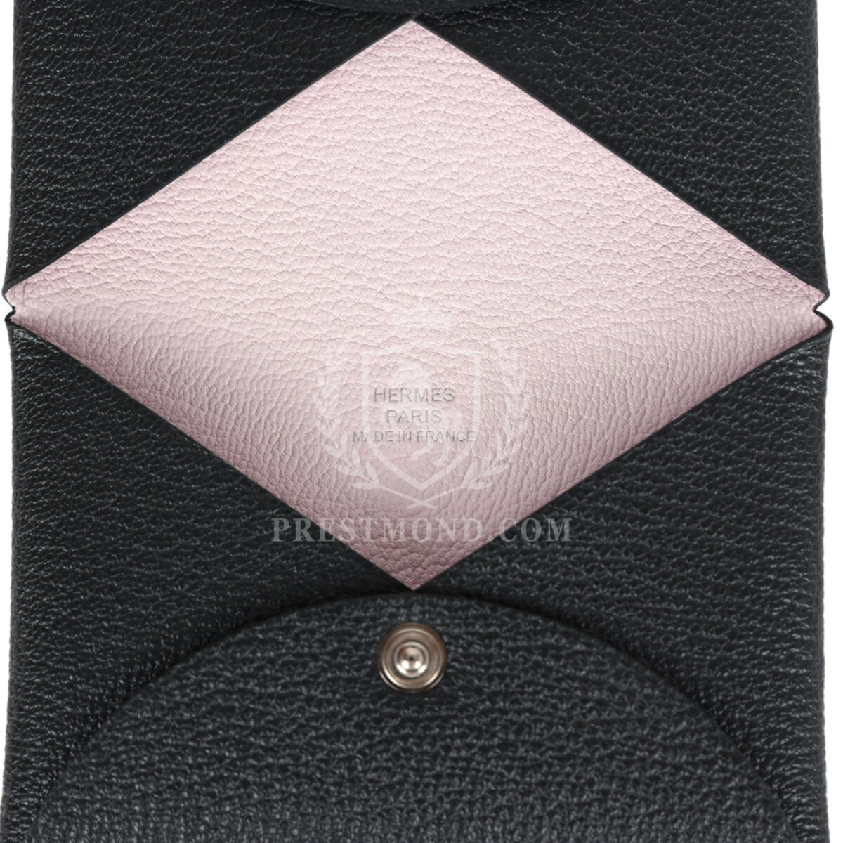 Hermes Calvi Card Holder Black Verso Chevre PHW — изображение 8