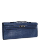 Hermes Kelly Cut Bleu De Malte Matte Porosus Crocodile PHW
