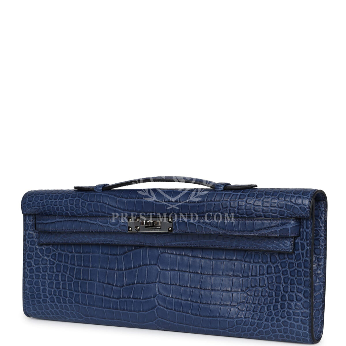 Hermes Kelly Cut Bleu De Malte Matte Porosus Crocodile PHW — изображение 5