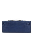 Hermes Kelly Cut Bleu De Malte Matte Porosus Crocodile PHW