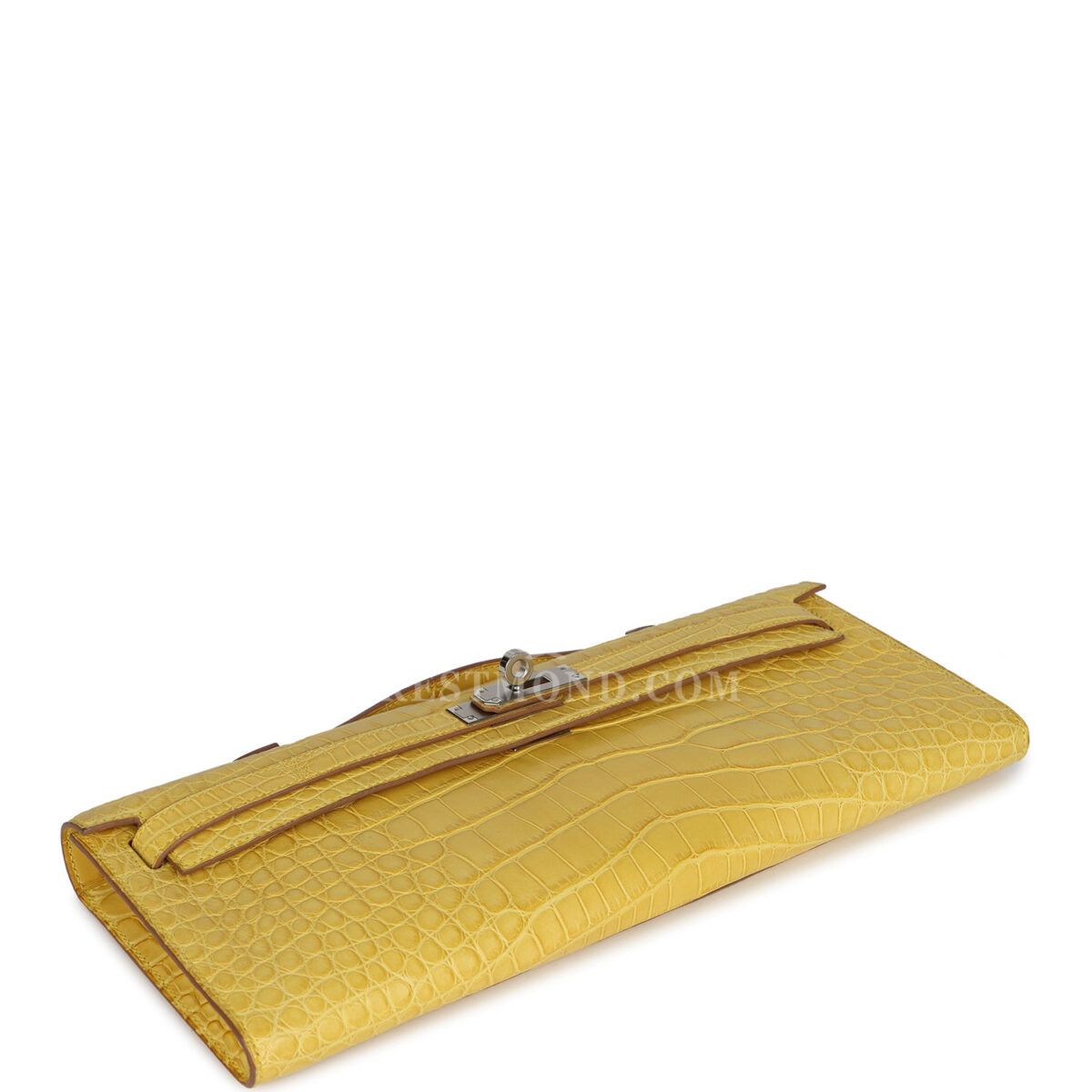 Hermes Kelly Cut Mimosa Matte Alligator PHW — изображение 6