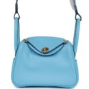Hermes Mini Lindy Celeste Swift GHW