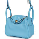 Hermes Mini Lindy Celeste Swift GHW