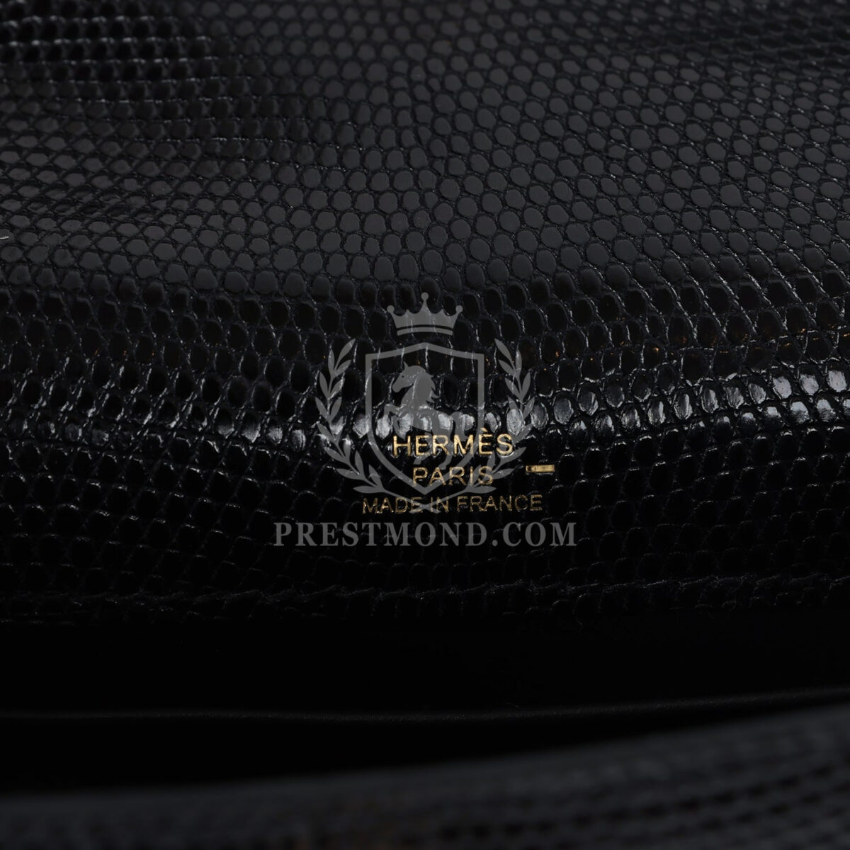 Hermes Kelly Pochette Black Varanus Niloticus Lizard GHW — изображение 7