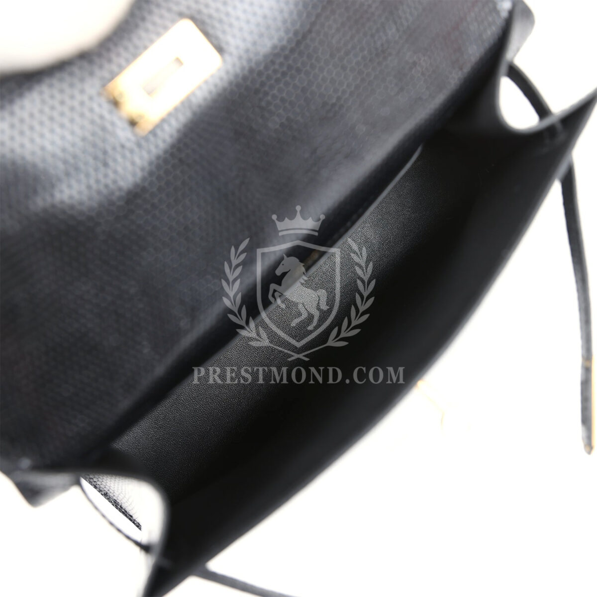 Hermes Kelly Pochette Black Varanus Niloticus Lizard GHW — изображение 6