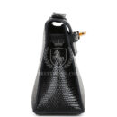 Hermes Kelly Pochette Black Varanus Niloticus Lizard GHW