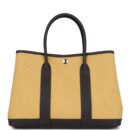 Hermes Garden Party 30 Paille Toile Militaire Canvas and Ebene Negonda PHW