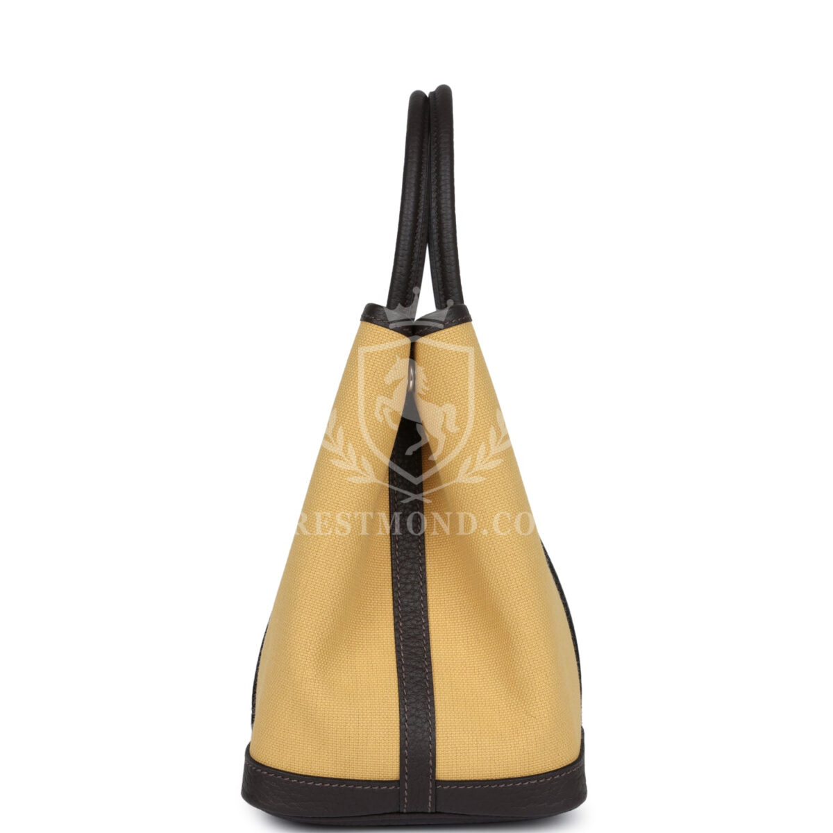 Hermes Garden Party 30 Paille Toile Militaire Canvas and Ebene Negonda PHW — изображение 3