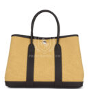Hermes Garden Party 30 Paille Toile Militaire Canvas and Ebene Negonda PHW