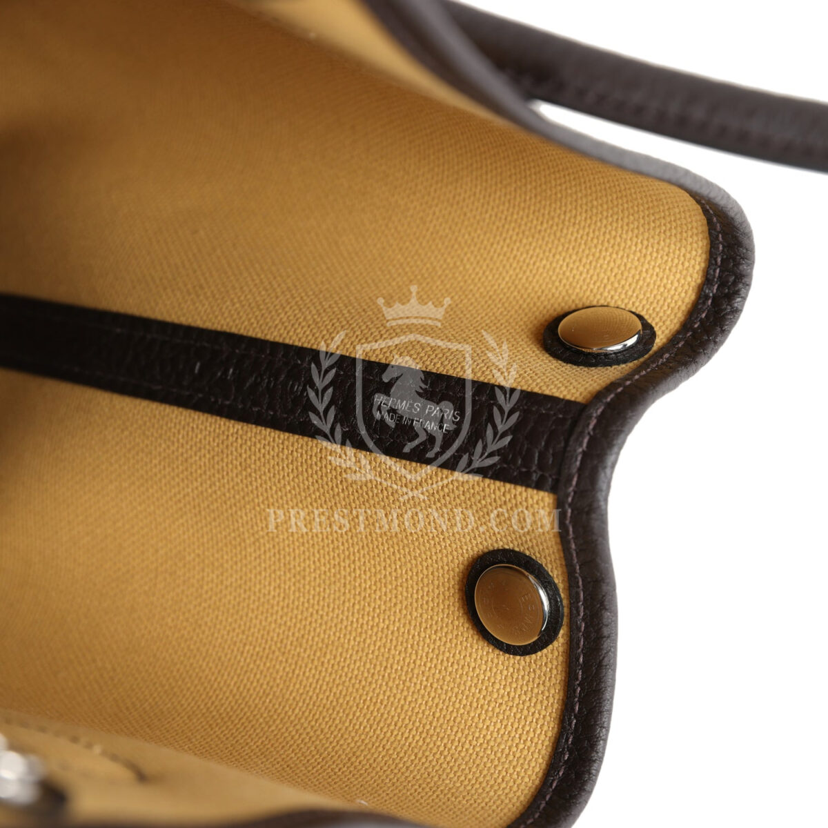 Hermes Garden Party 30 Paille Toile Militaire Canvas and Ebene Negonda PHW — изображение 8
