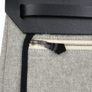 Hermes Herbag Zip 31 PM Hobnailed Black and Ecru Printed H Plume Canvas and Vache Hunter PHW