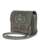 Hermes Mini Roulis Gris Ciment Shiny Alligator PBHW