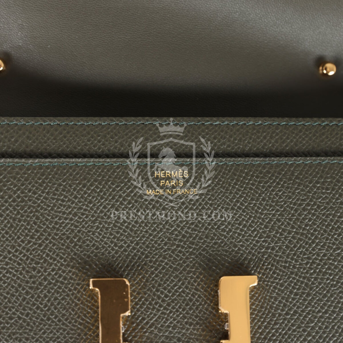 Hermes Constance Wallet To Go Vert De Gris Epsom GHW — изображение 7