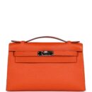 Hermes Kelly Pochette Feu Epsom PHW