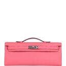 Hermes Kelly Cut Rose Azalee Swift PHW