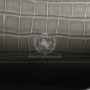 Hermes Kelly Pochette Gris Ciment Shiny Alligator PHW