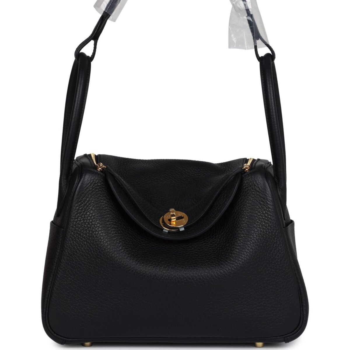 Hermes Lindy 26 Black Clemence GHW