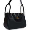 Hermes Lindy 26 Black Clemence GHW