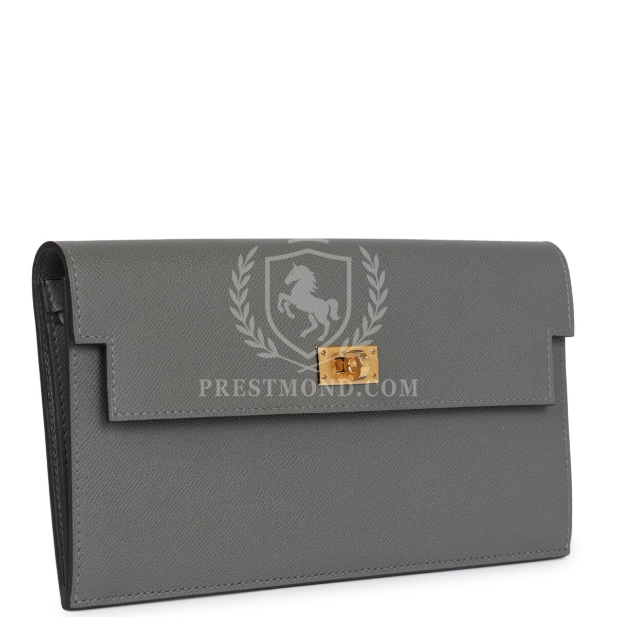 Hermes Kelly Pocket Long Wallet Gris Meyer Madame GHW — изображение 2