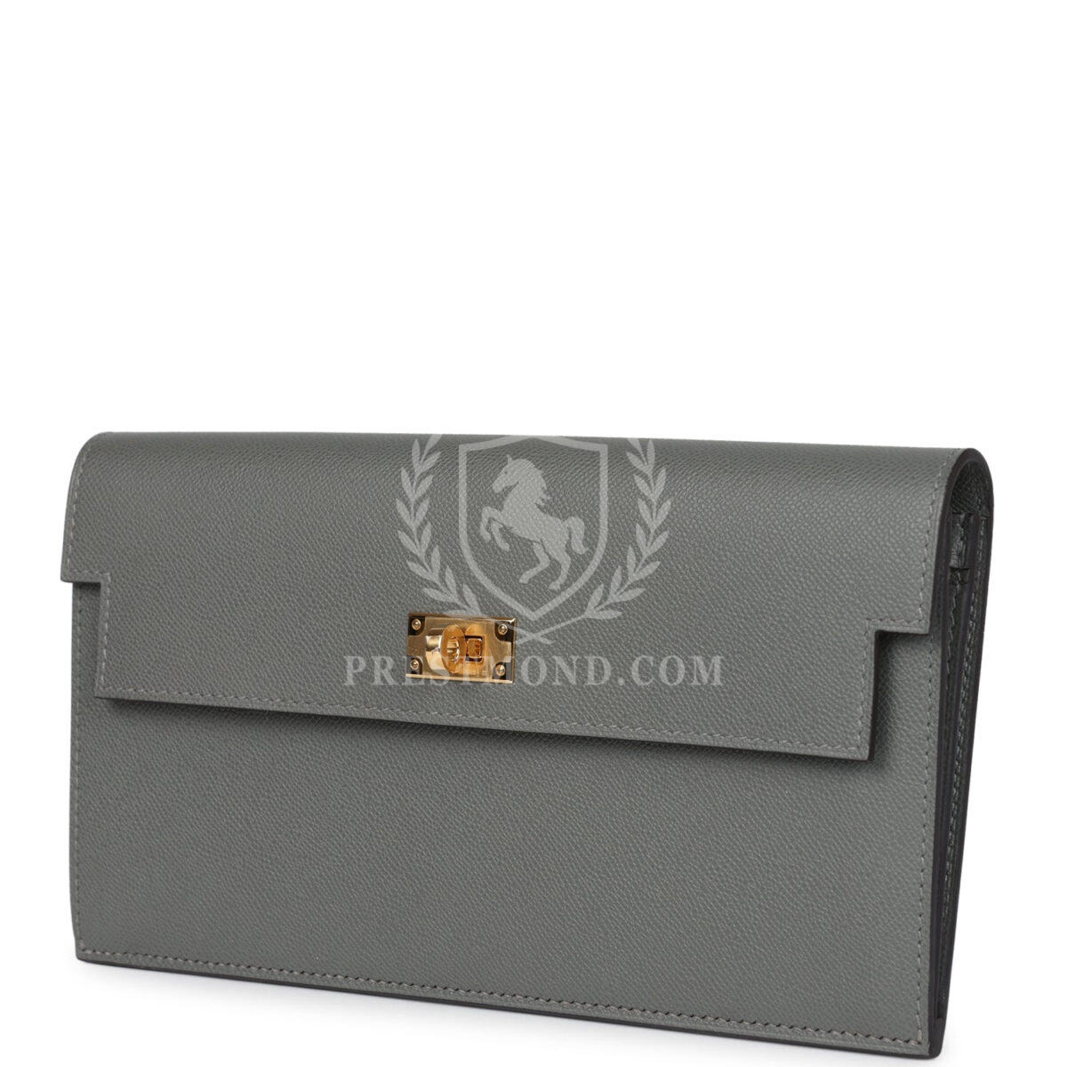 Hermes Kelly Pocket Long Wallet Gris Meyer Madame GHW — изображение 5
