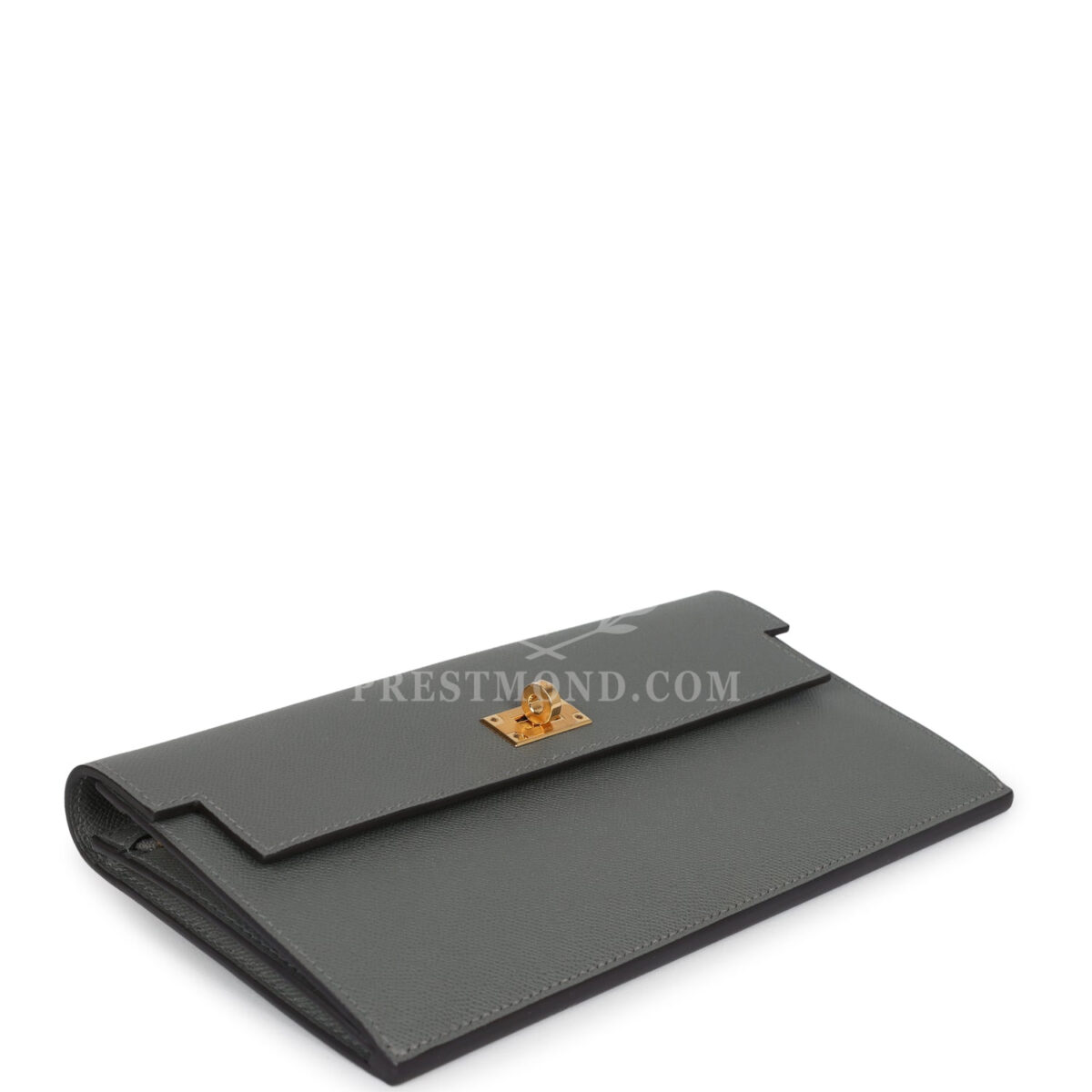 Hermes Kelly Pocket Long Wallet Gris Meyer Madame GHW — изображение 6