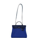 Hermes Herbag Zip PM 31 Bleu Bill Toile Militaire Canvas and Bleu Saphir Vache Hunter PHW