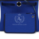 Hermes Herbag Zip PM 31 Bleu Bill Toile Militaire Canvas and Bleu Saphir Vache Hunter PHW