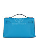 Hermes Kelly Pochette Bleu Frida Swift GHW