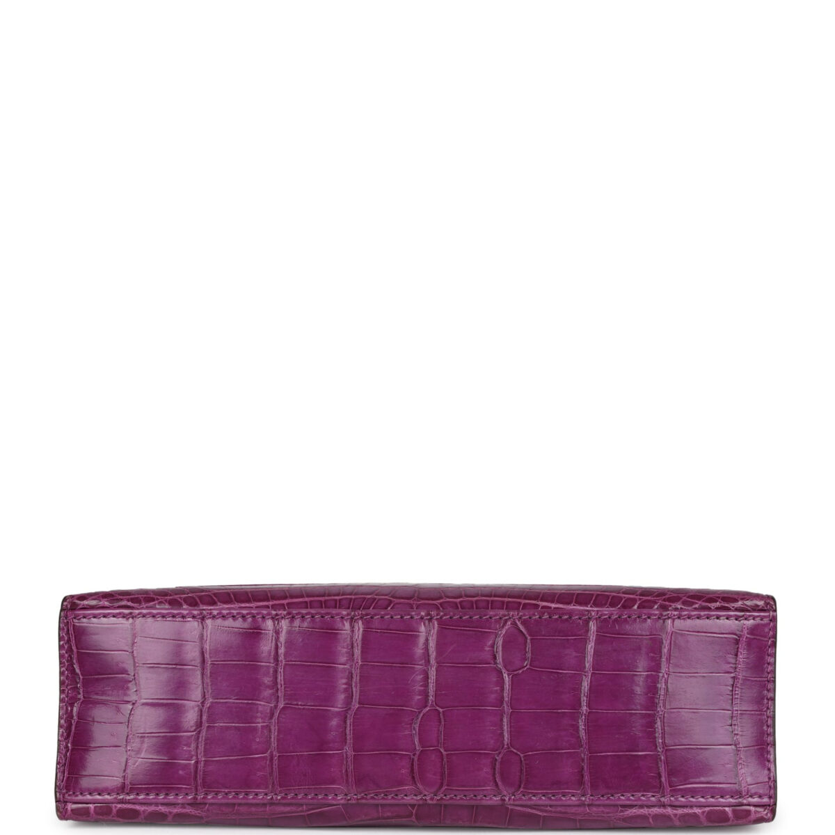 Hermes Kelly Pochette Violet Shiny Niloticus Crocodile PHW — изображение 6