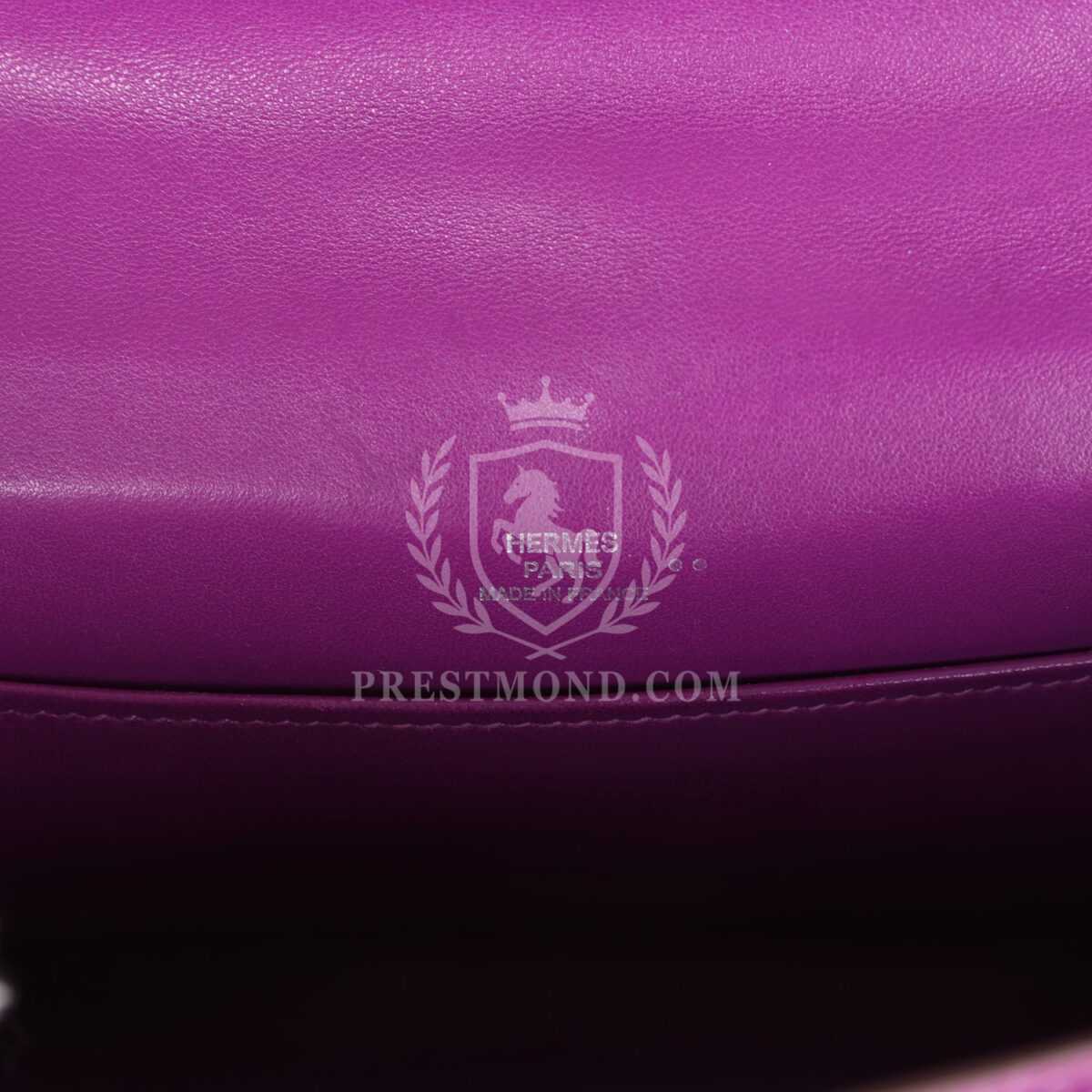 Hermes Kelly Pochette Violet Shiny Niloticus Crocodile PHW — изображение 7