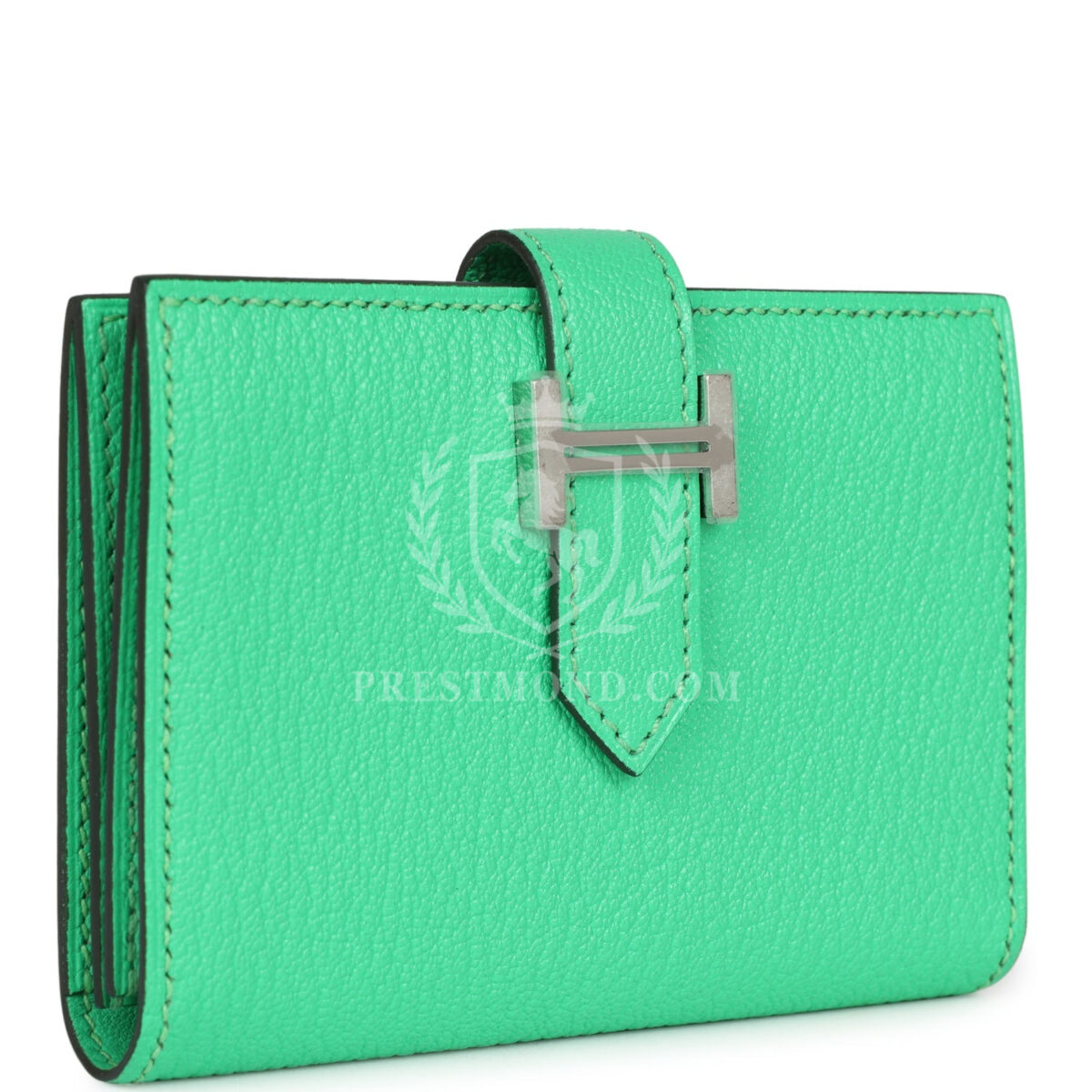 Hermes Bearn Card Holder Vert Comics Chevre Mysore PHW — изображение 2