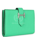 Hermes Bearn Card Holder Vert Comics Chevre Mysore PHW