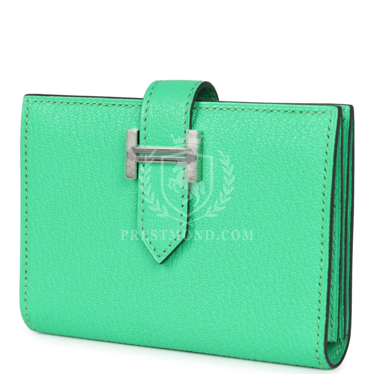 Hermes Bearn Card Holder Vert Comics Chevre Mysore PHW — изображение 5