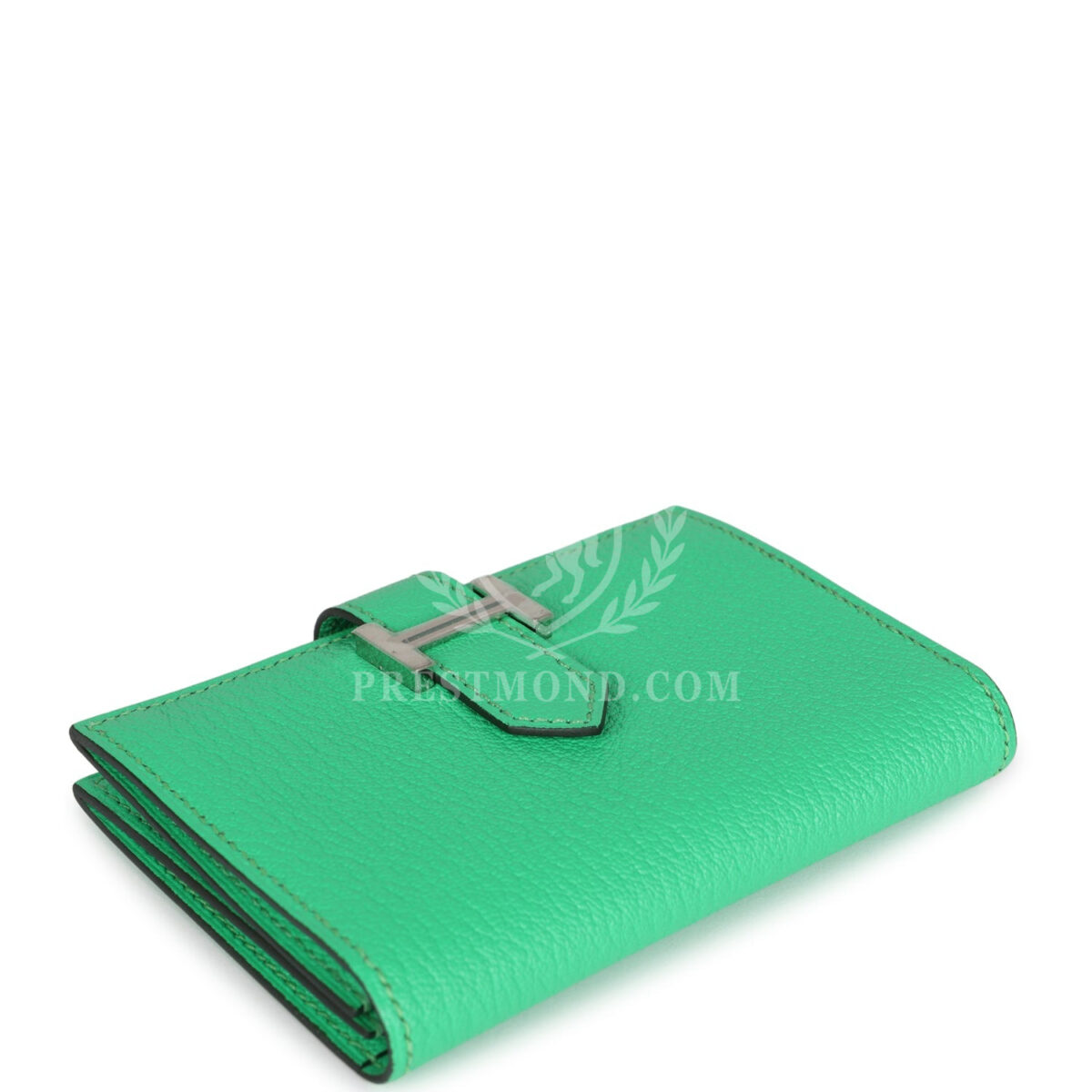 Hermes Bearn Card Holder Vert Comics Chevre Mysore PHW — изображение 6