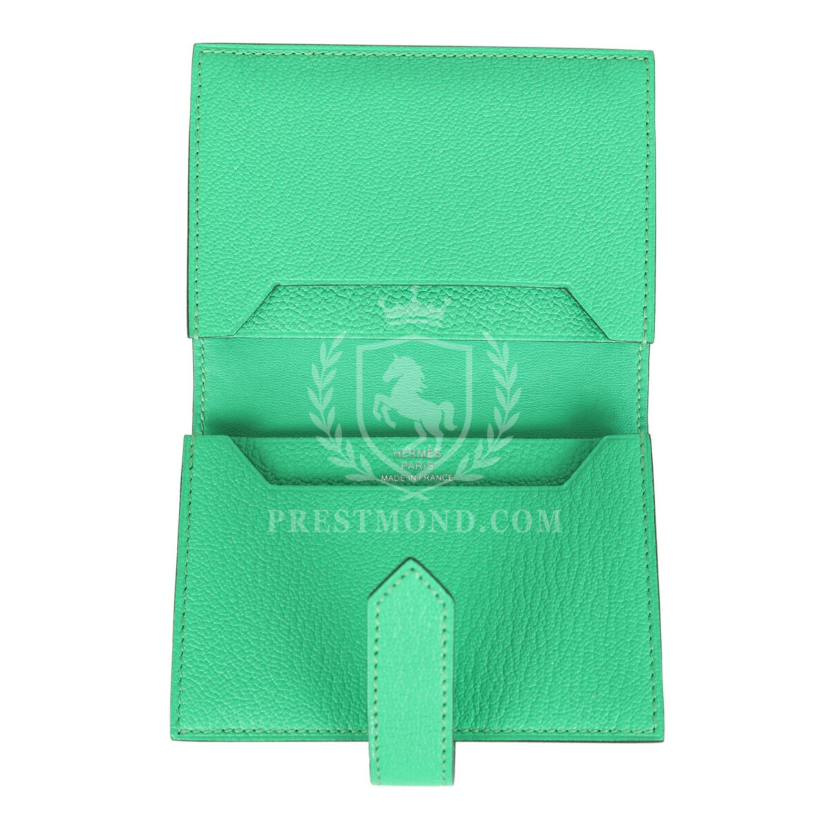 Hermes Bearn Card Holder Vert Comics Chevre Mysore PHW — изображение 7
