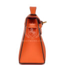 Hermes Special Order (HSS) Kelly Pochette Orange Verso Swift GHW