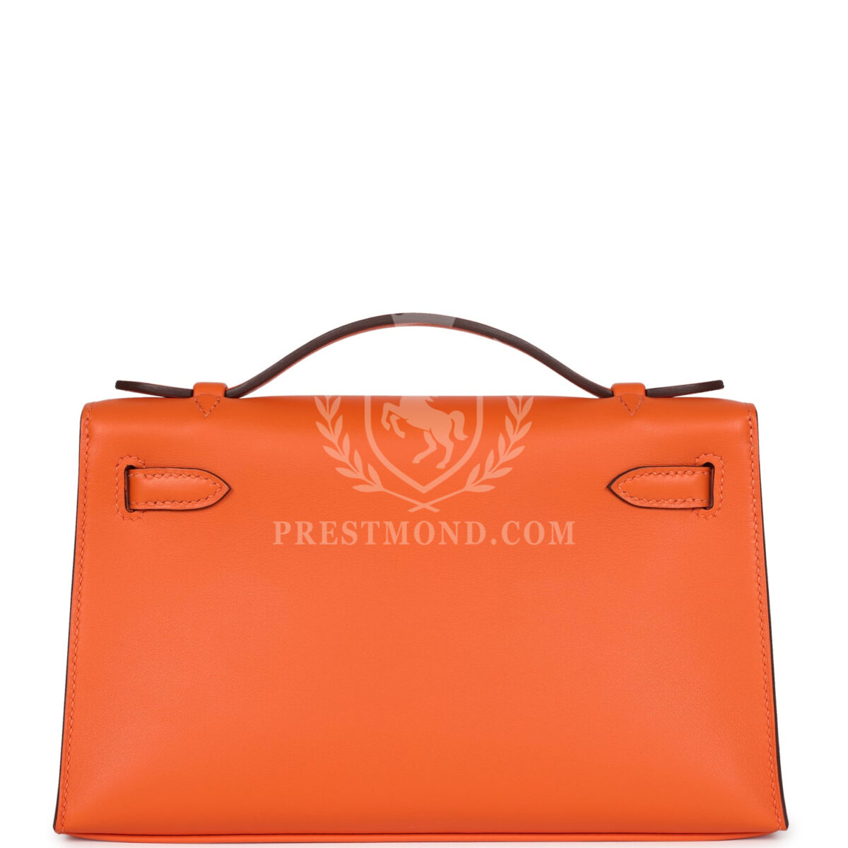 Hermes Special Order (HSS) Kelly Pochette Orange Verso Swift GHW — изображение 4