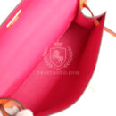 Hermes Special Order (HSS) Kelly Pochette Orange Verso Swift GHW