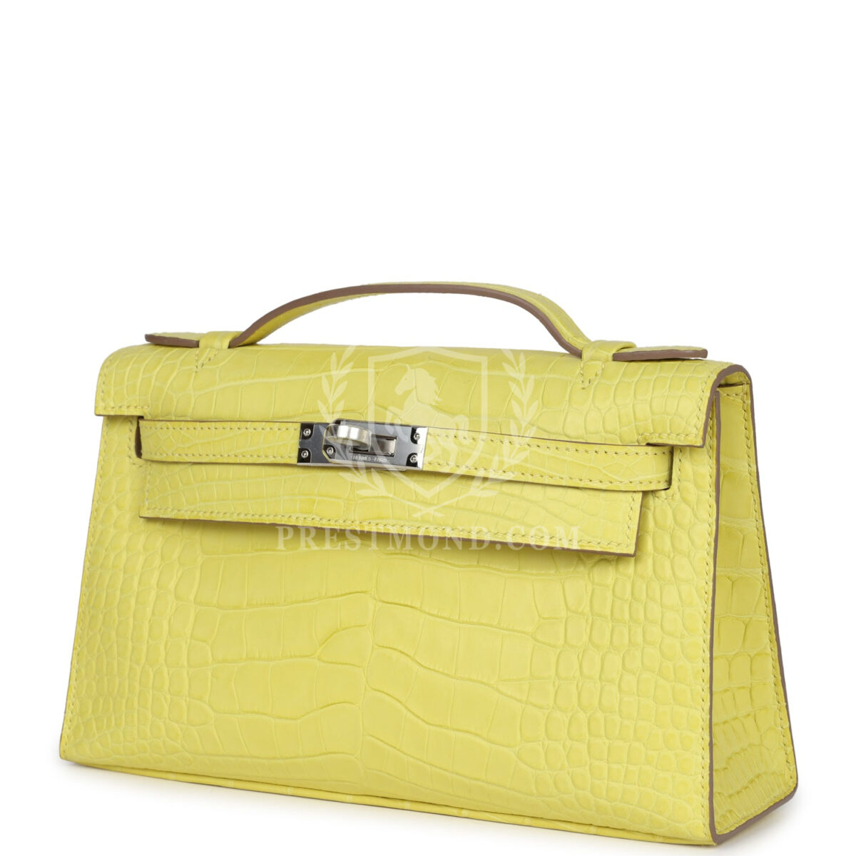 Hermes Kelly Pochette Lime Matte Alligator PHW — изображение 5