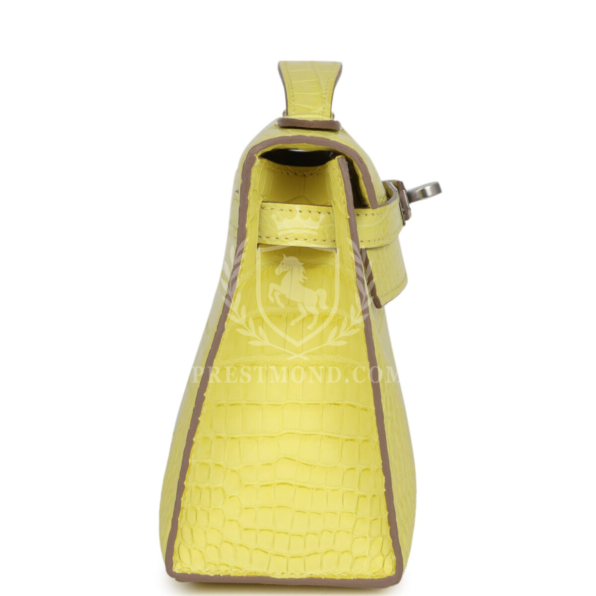 Hermes Kelly Pochette Lime Matte Alligator PHW — изображение 3
