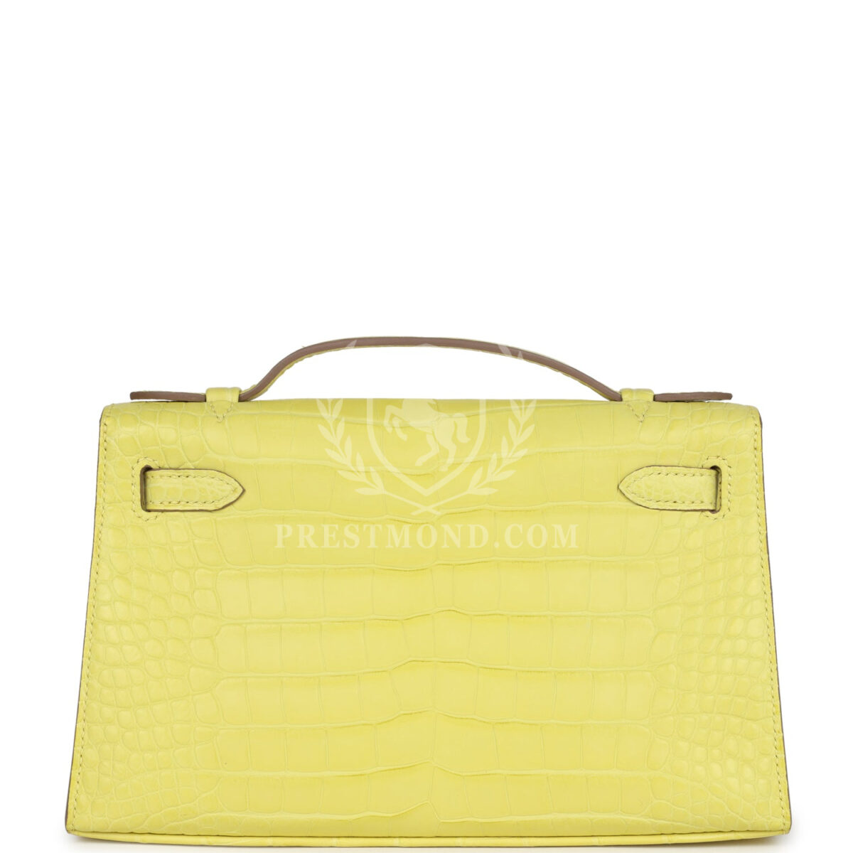 Hermes Kelly Pochette Lime Matte Alligator PHW — изображение 4