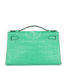 Hermes Kelly Pochette Vert Comics Matte Alligator GHW