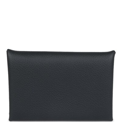 Hermes Calvi Card Holder New Bleu Ocean Evercolor PHW