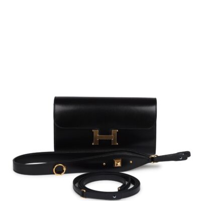 Hermes Rock Constance Wallet To Go Black Box GHW