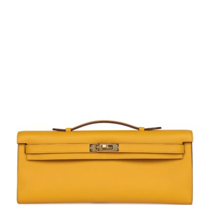 Hermes Kelly Cut Jaune Ambre Swift GHW