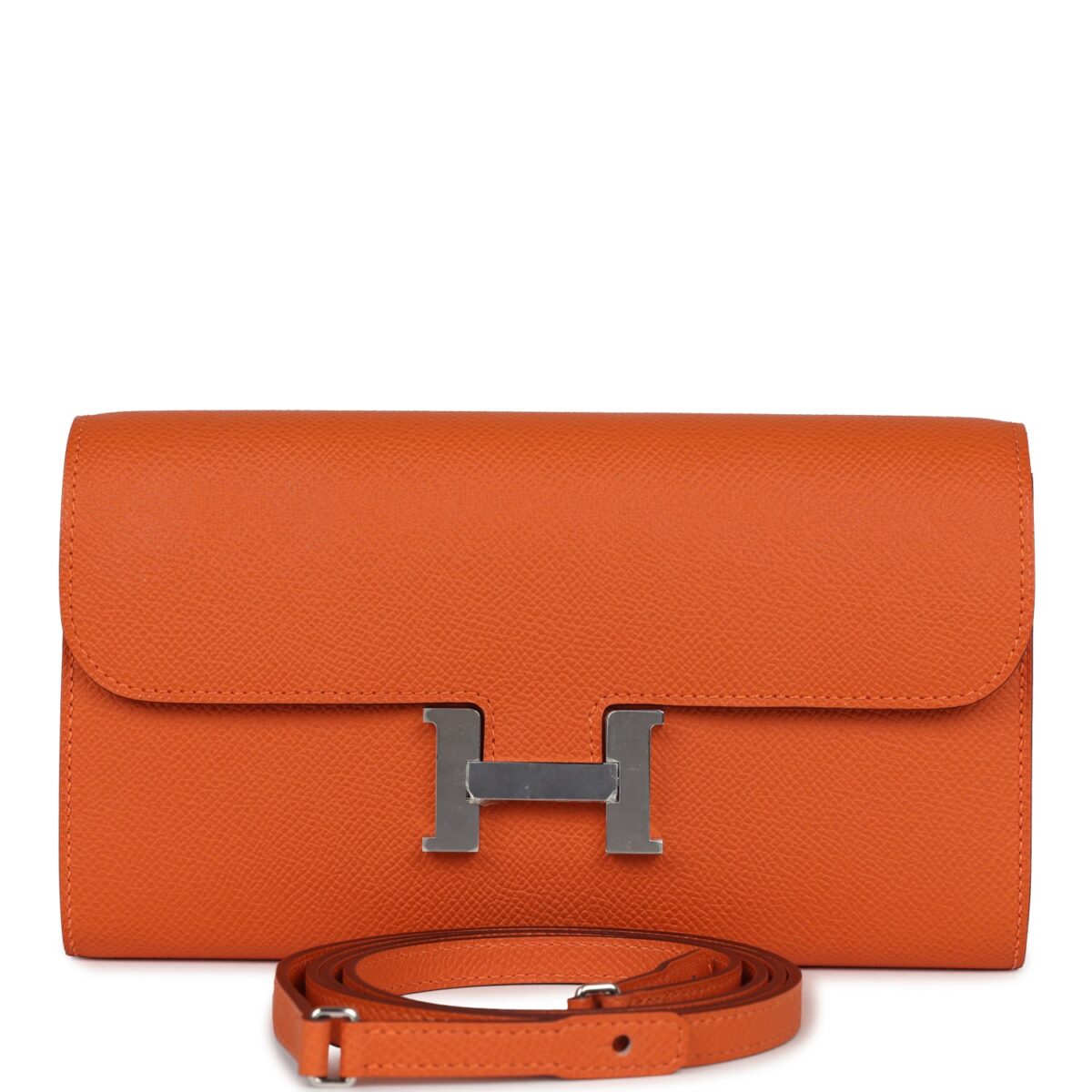 Hermes Constance Wallet To Go Orange Epsom PHW