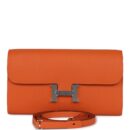 Hermes Constance Wallet To Go Orange Epsom PHW